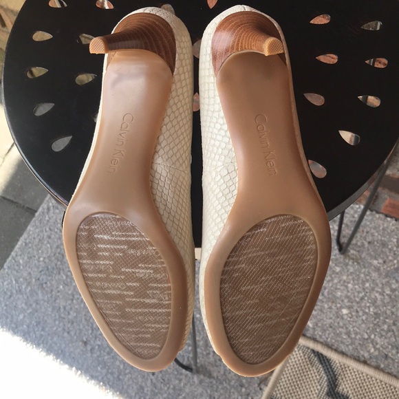 Snakeskin Calvin Klein Peeptoes - Picture 5 of 5